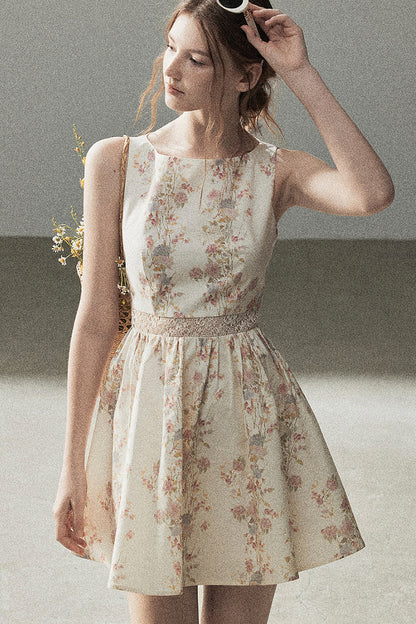 Sleeveless Floral Dress