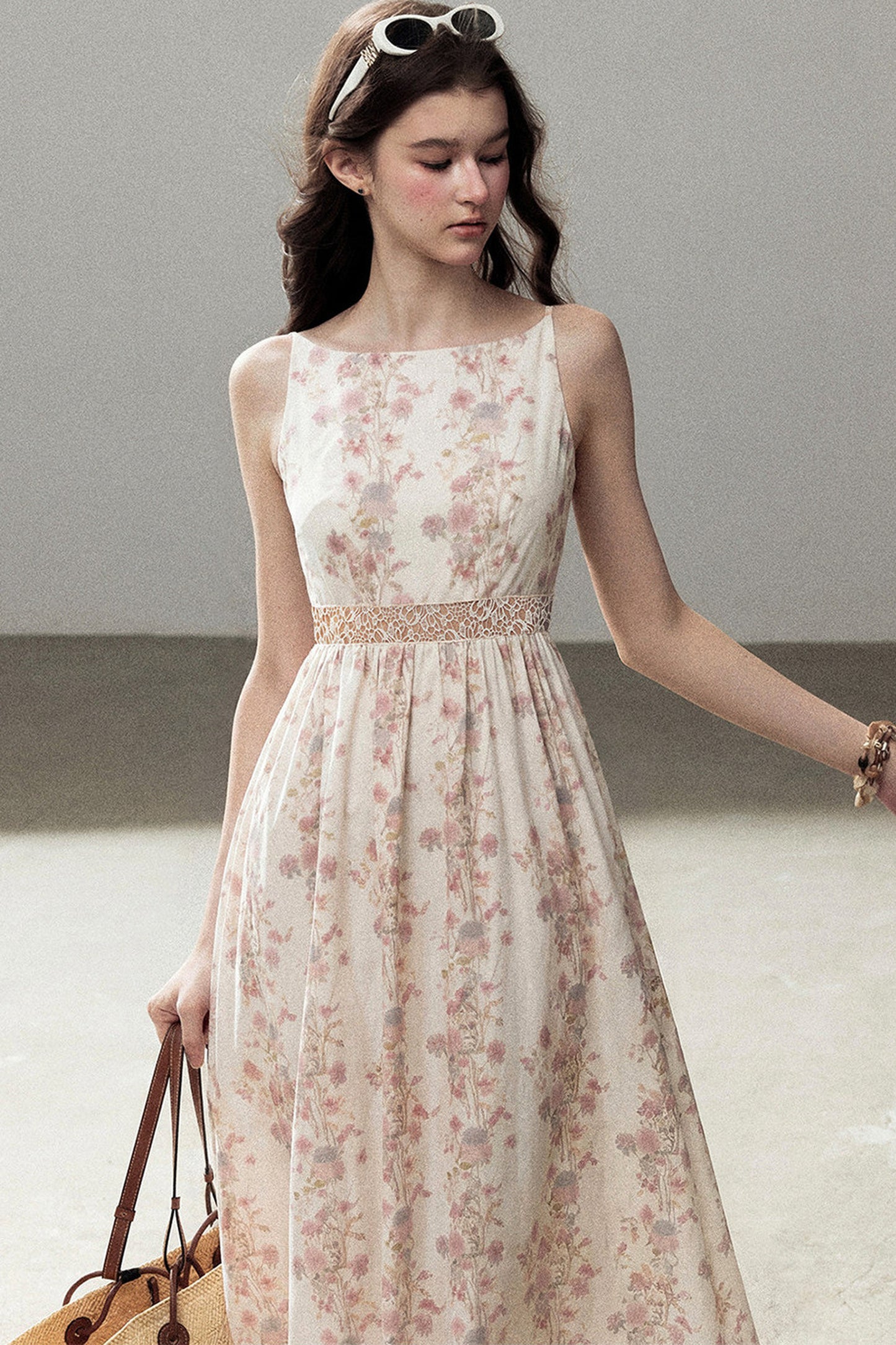 Sleeveless Floral Dress