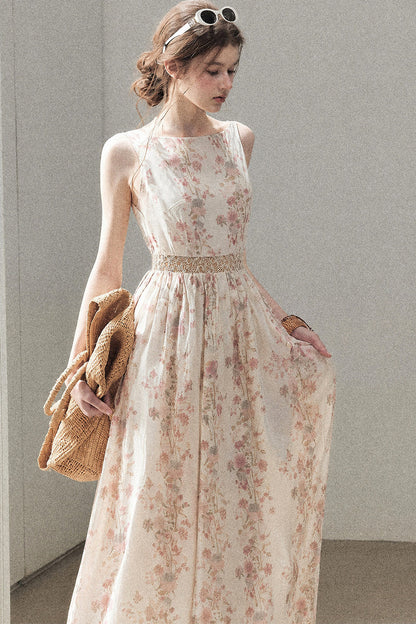 Sleeveless Floral Dress