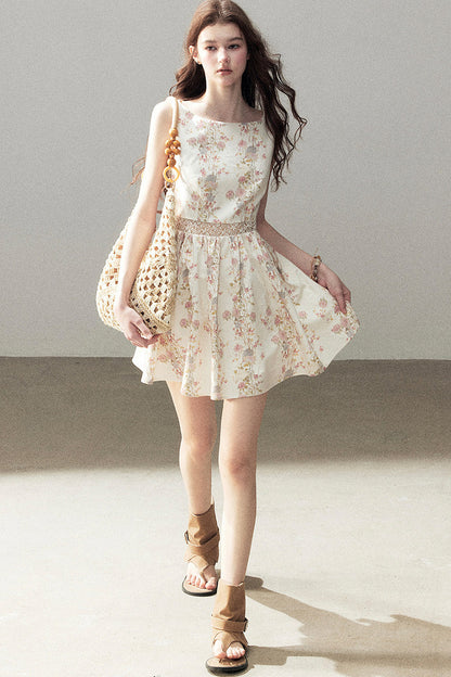 Sleeveless Floral Dress