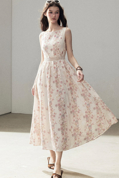 Sleeveless Floral Dress