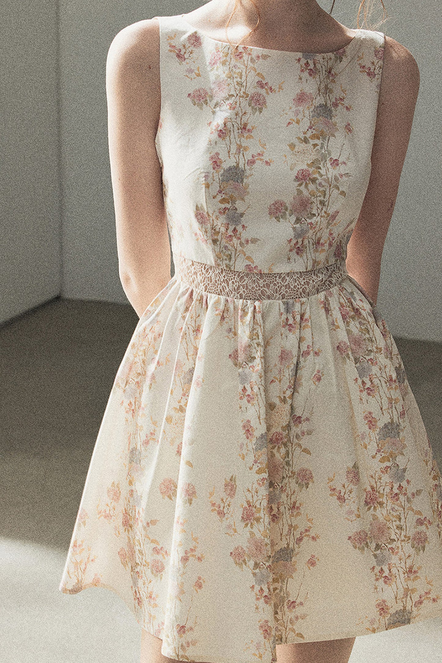 Sleeveless Floral Dress