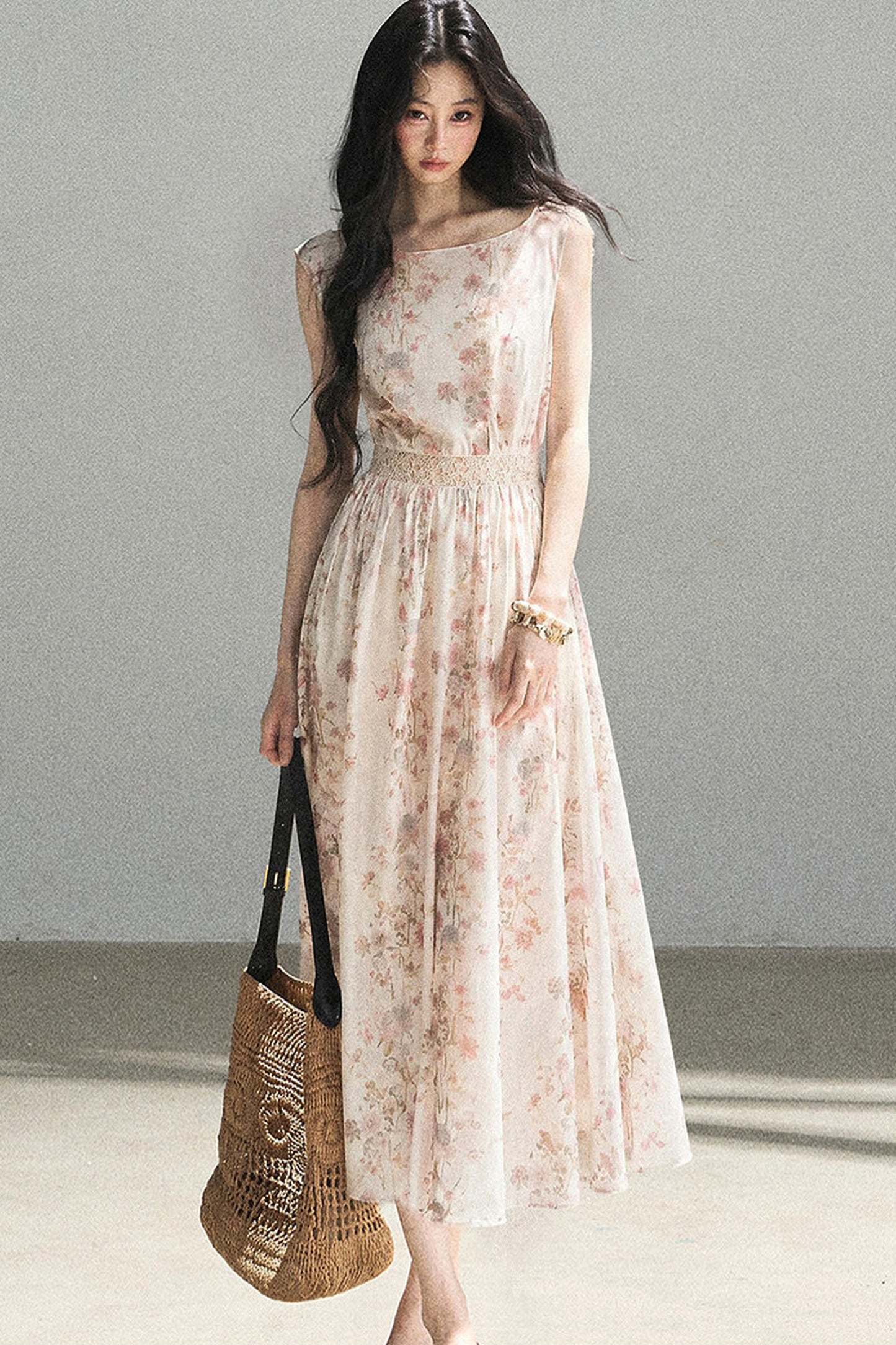 Sleeveless Floral Dress