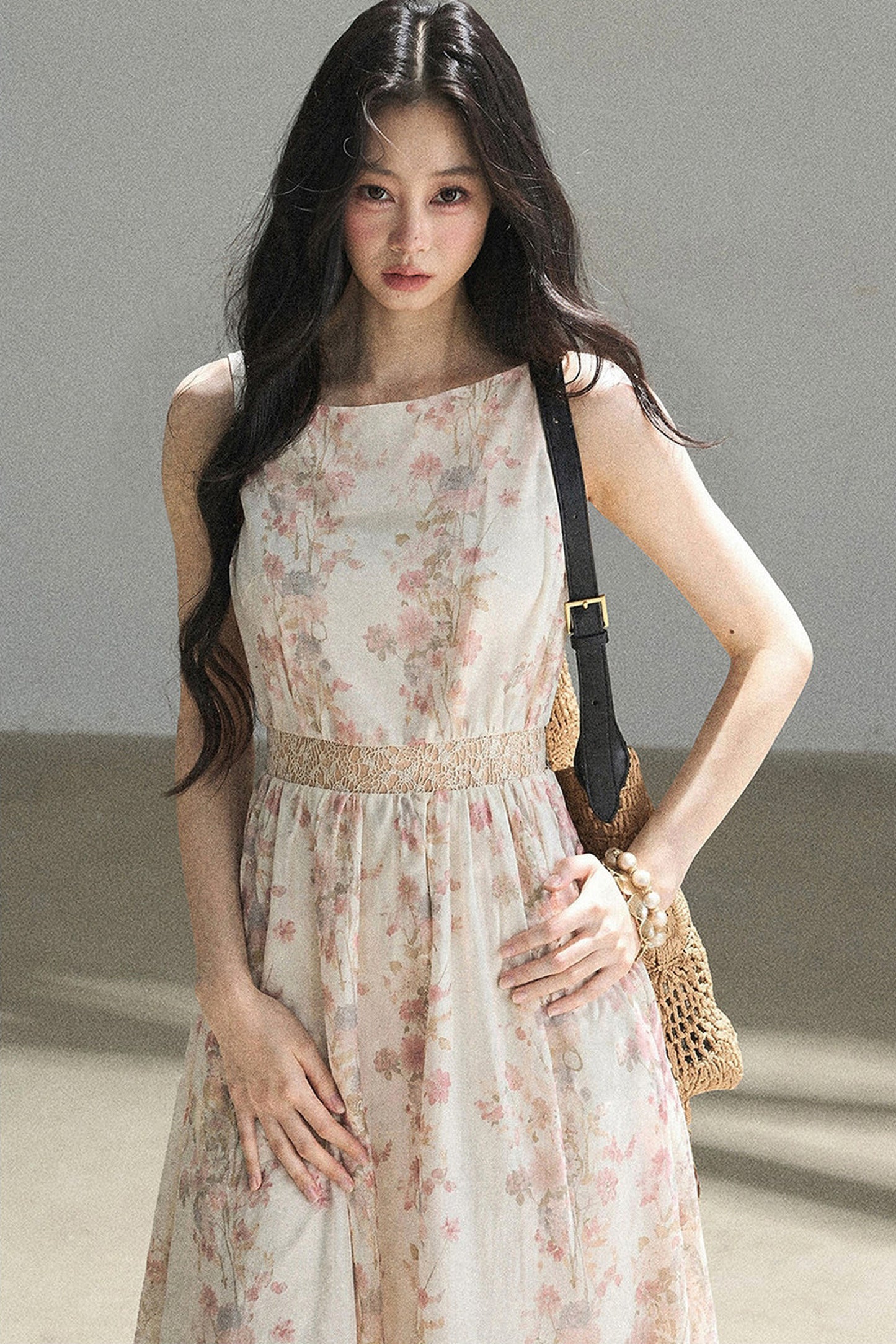 Sleeveless Floral Dress