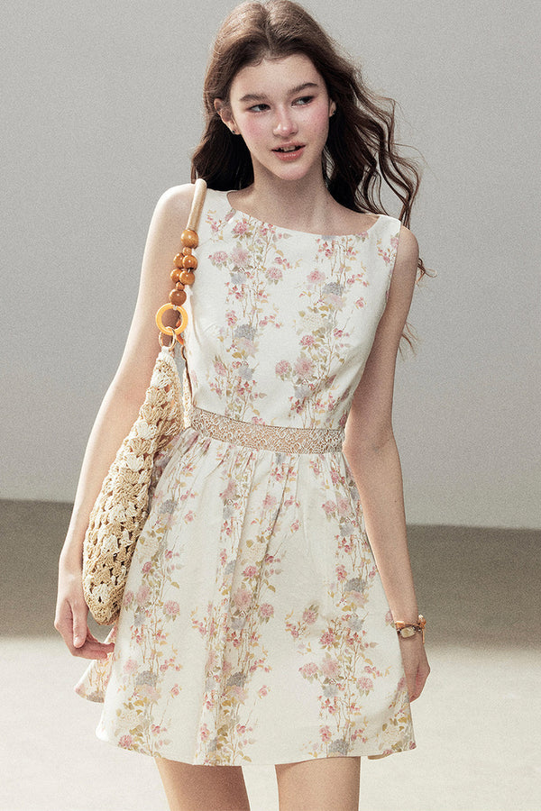 Sleeveless Floral Dress