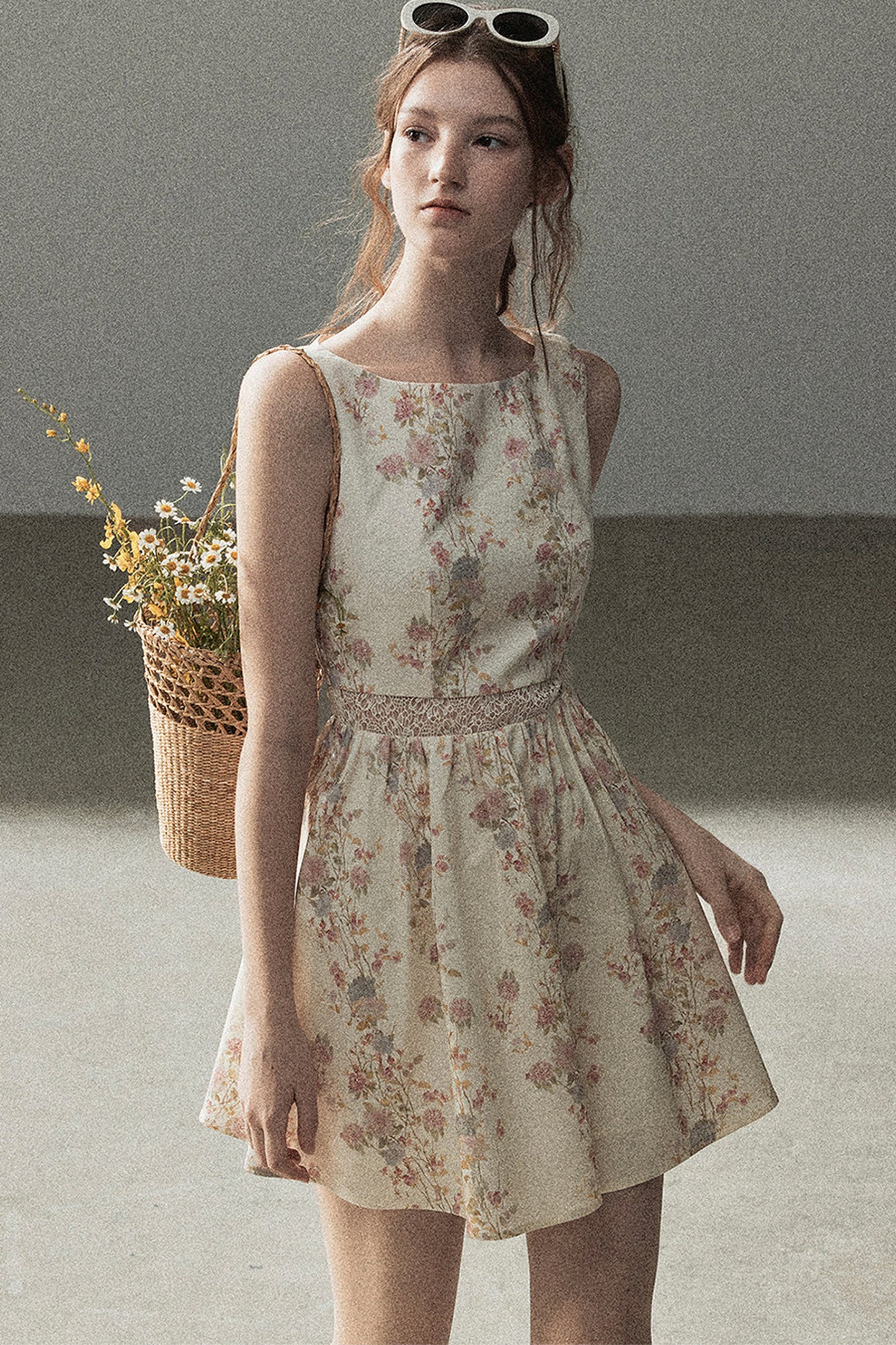 Sleeveless Floral Dress