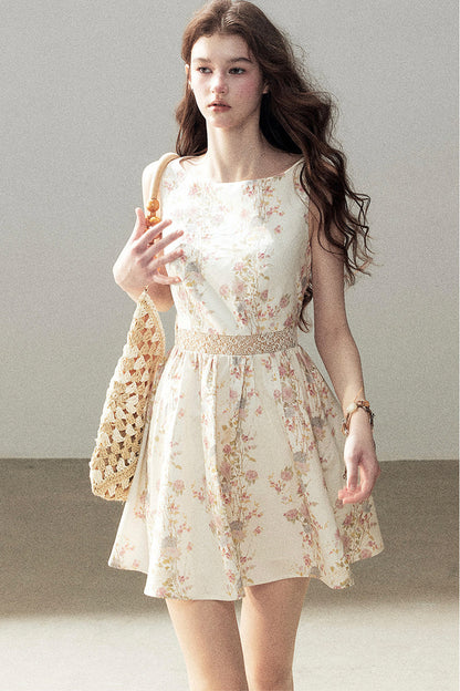Sleeveless Floral Dress