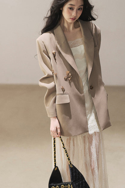 French Lace Camisole Dress and Jacket Set-Up