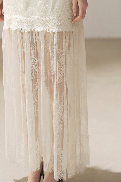 French Lace Camisole Dress and Jacket Set-Up