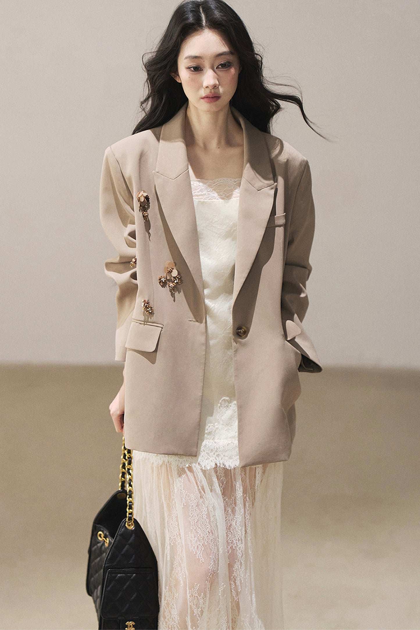 French Lace Camisole Dress and Jacket Set-Up