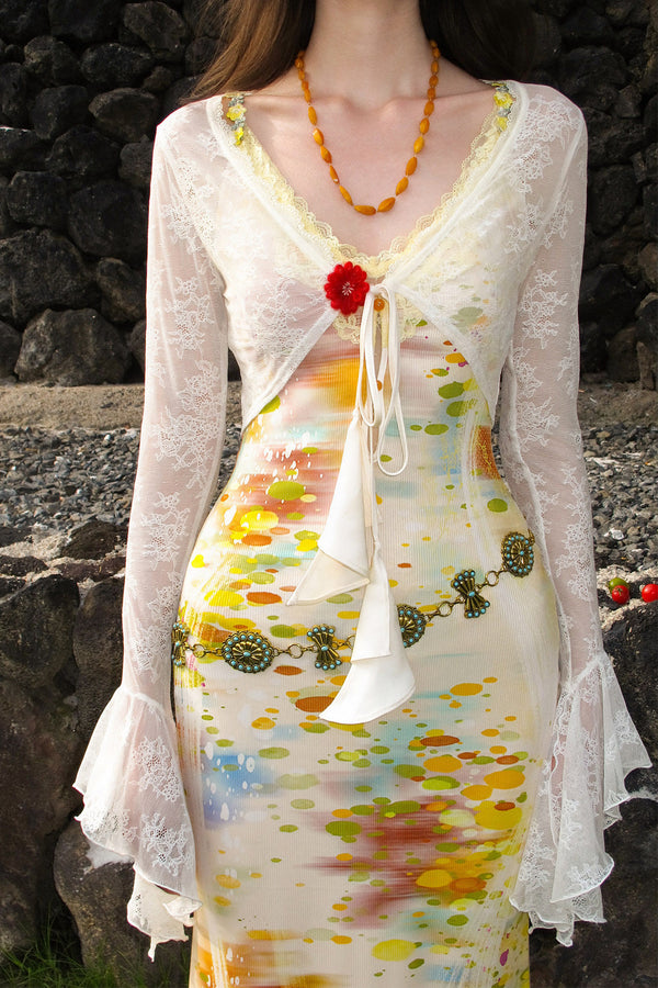 Impressionist Lace Fishtail Dress Set-Up