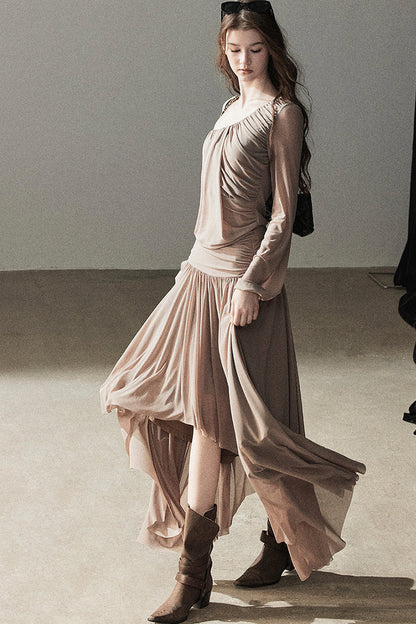 Autumn Two-Piece Top and Skirt Set-Up