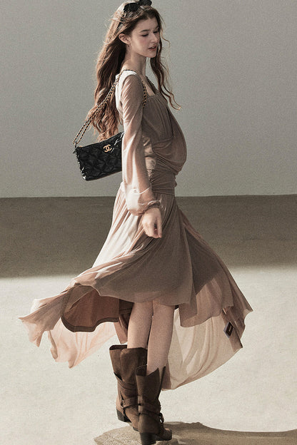 Autumn Two-Piece Top and Skirt Set-Up