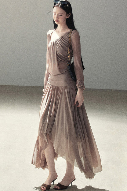 Autumn Two-Piece Top and Skirt Set-Up