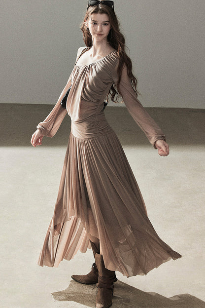 Autumn Two-Piece Top and Skirt Set-Up