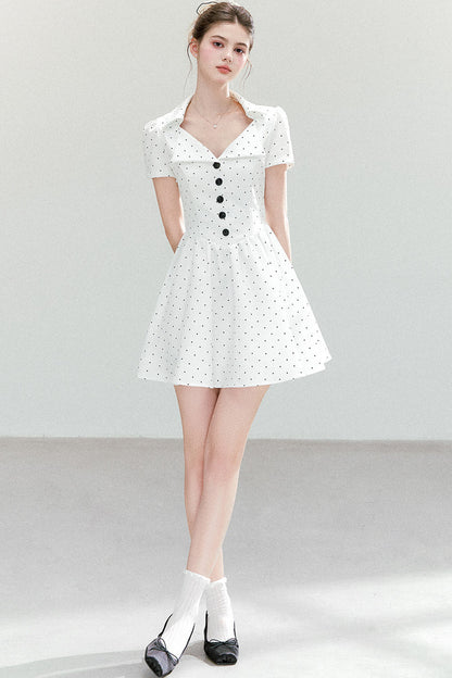 French-Style Polka Dot Dress