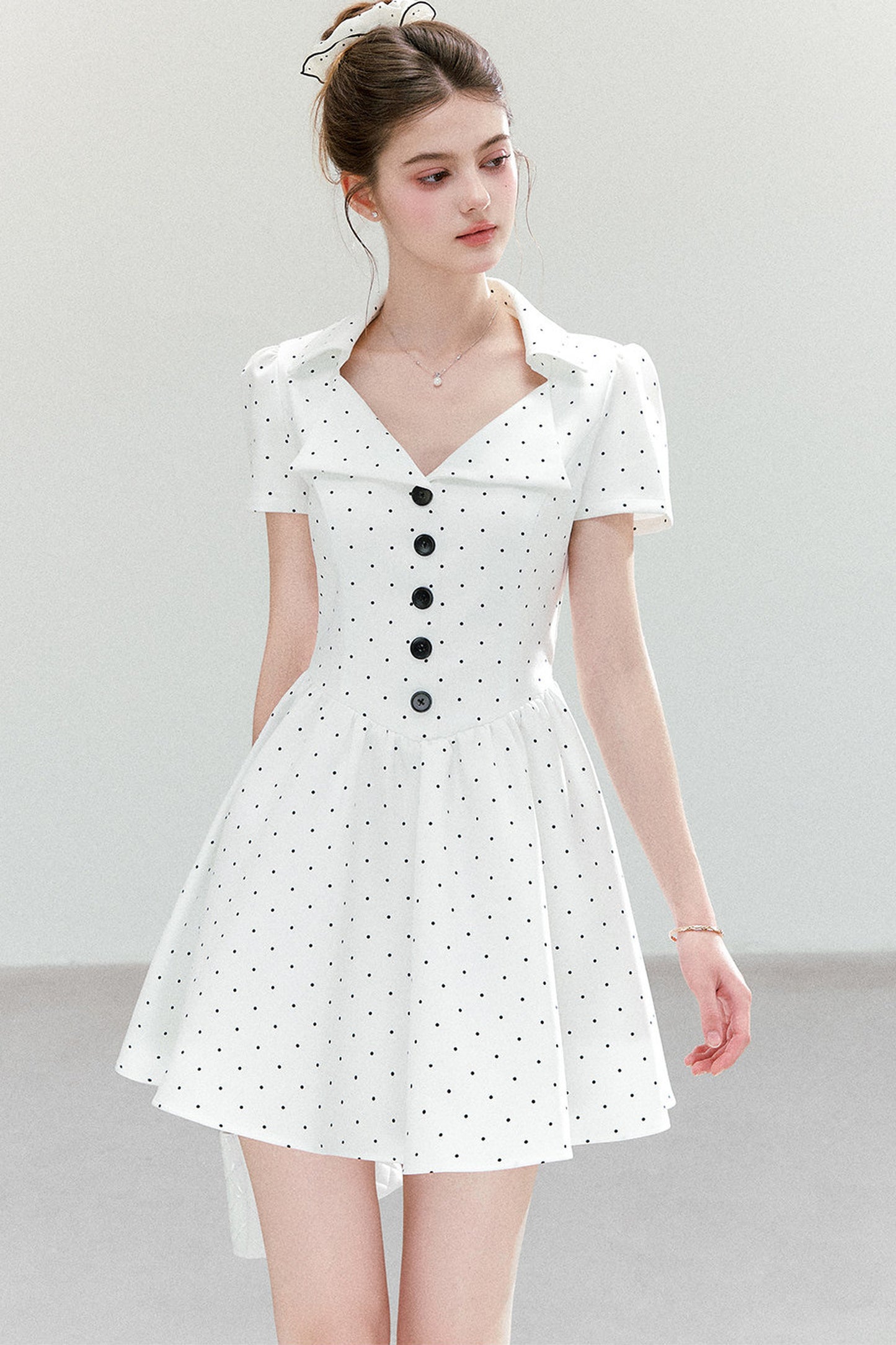 French-Style Polka Dot Dress