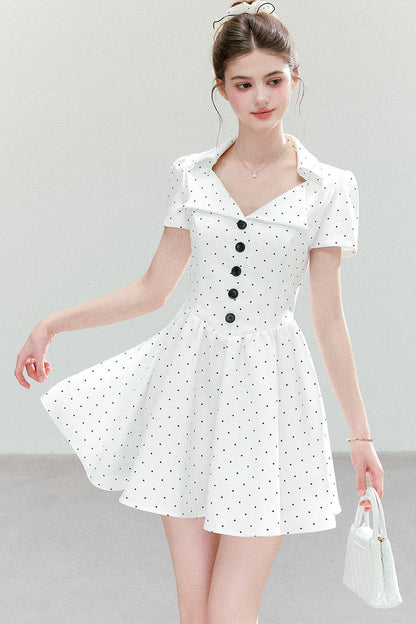 French-Style Polka Dot Dress