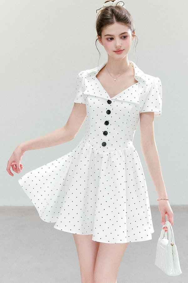 French-Style Polka Dot Dress