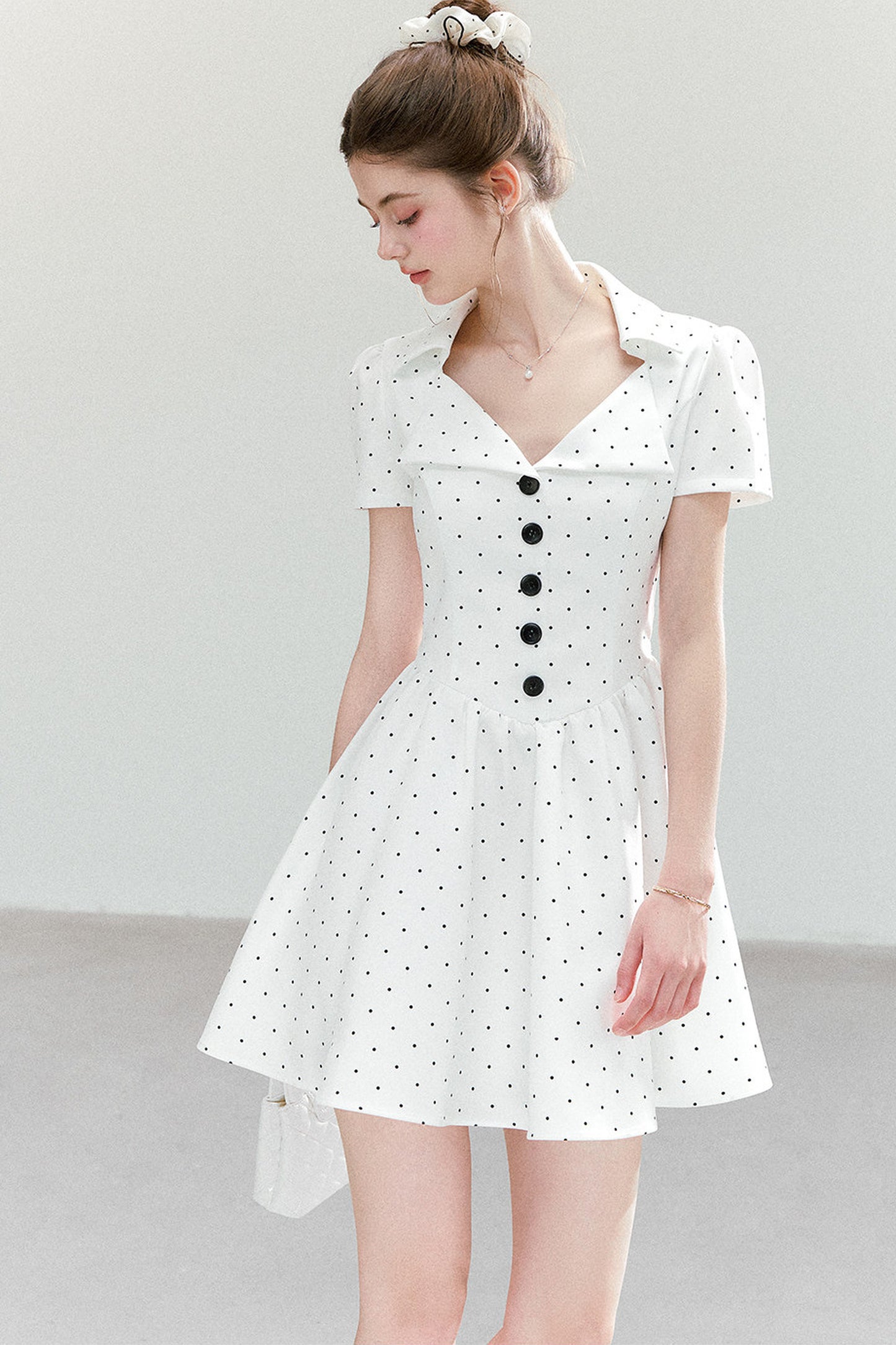 French-Style Polka Dot Dress