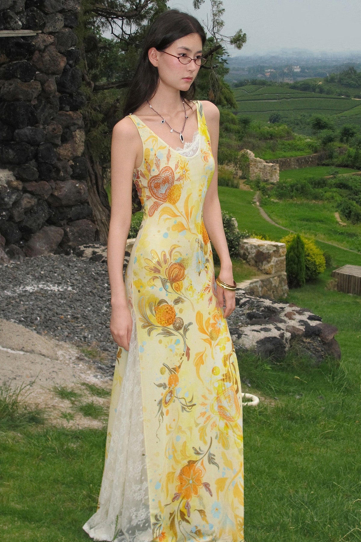 Pomegranate Blossom Lace Dress