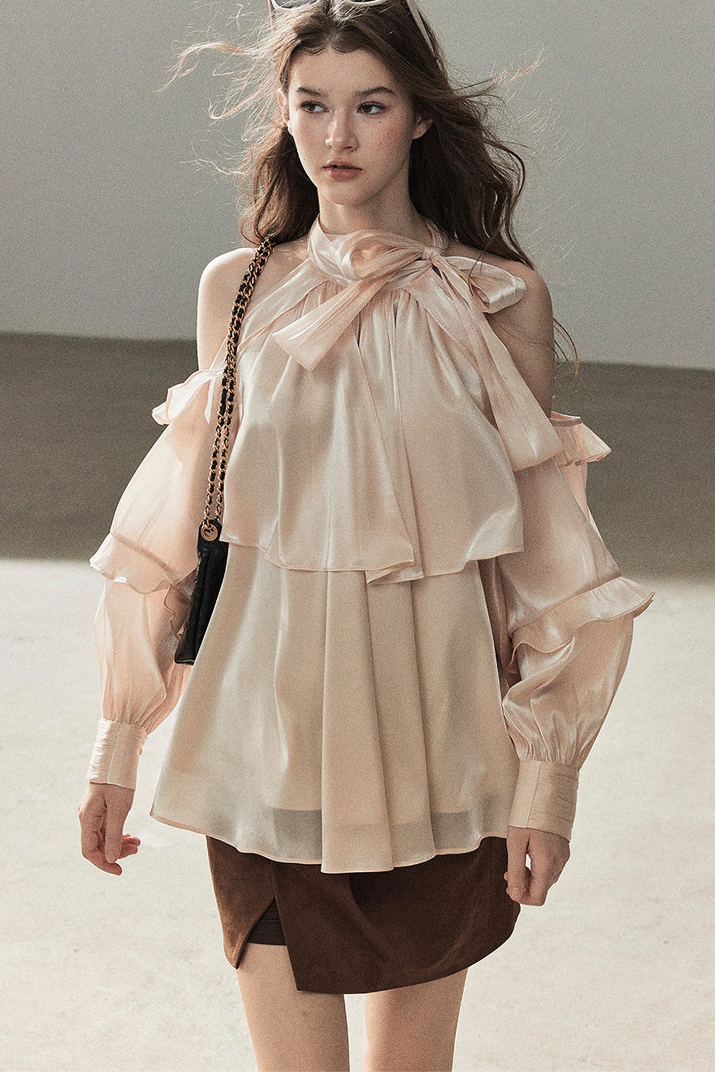 Pearl Luster Satin Blouse