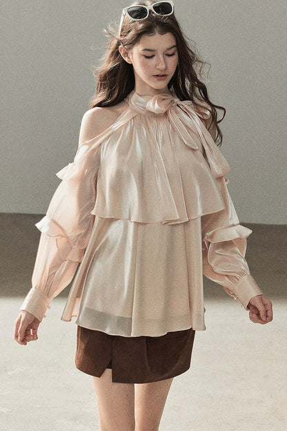 Pearl Luster Satin Blouse