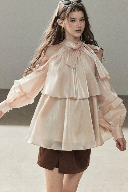Pearl Luster Satin Blouse