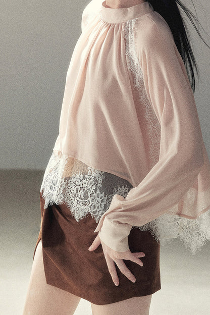 Blooming Cherry Blossom Lace Blouse