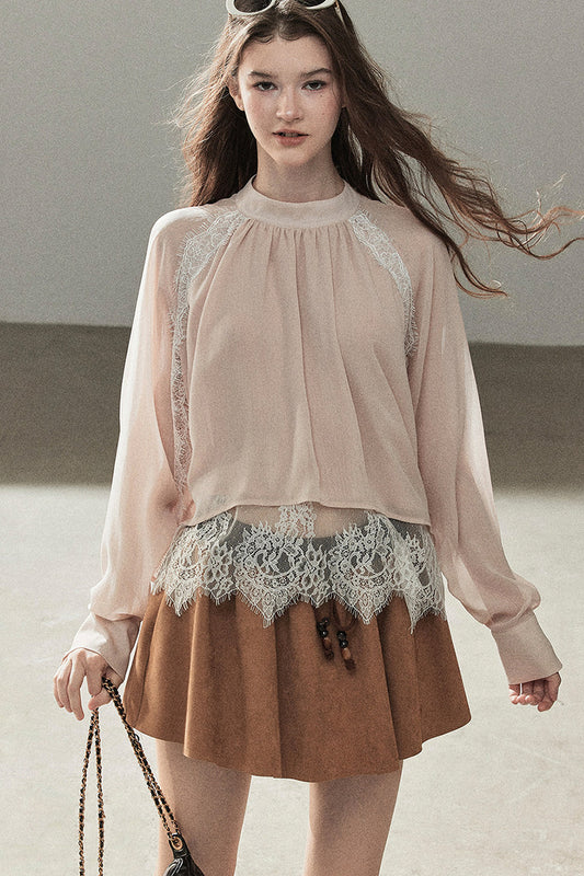 Blooming Cherry Blossom Lace Blouse