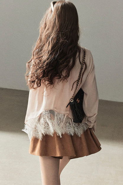 Blooming Cherry Blossom Lace Blouse