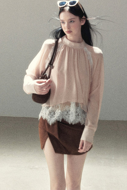 Blooming Cherry Blossom Lace Blouse