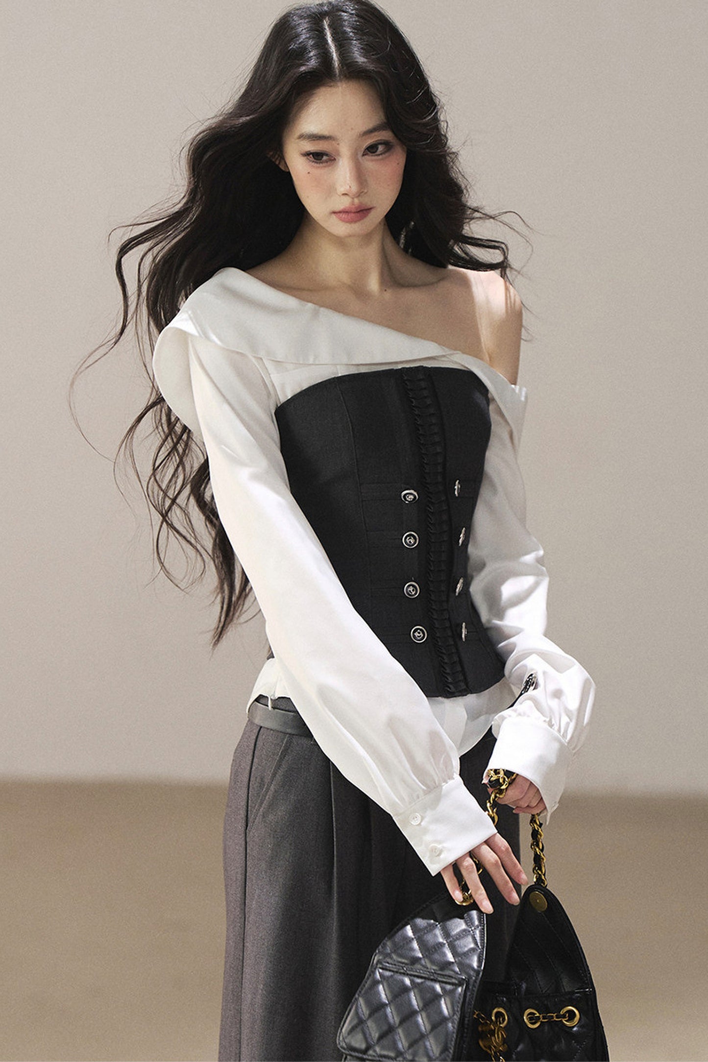 Sea Breeze Off-Shoulder Blouse Set