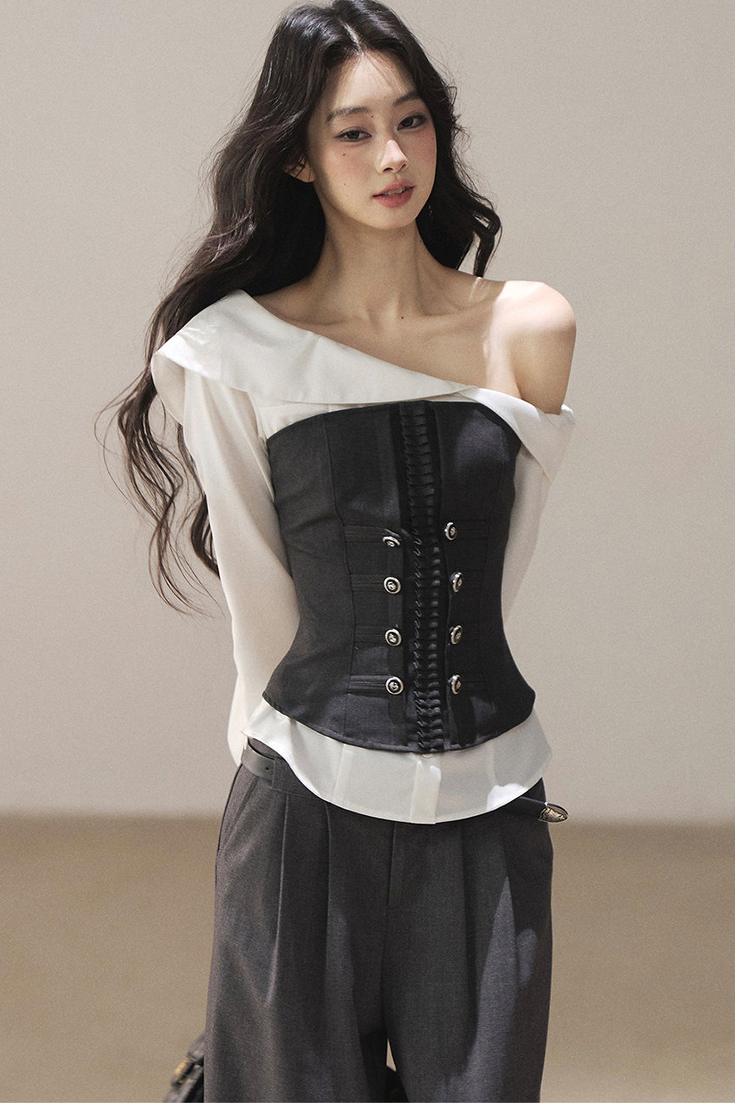 Sea Breeze Off-Shoulder Blouse Set