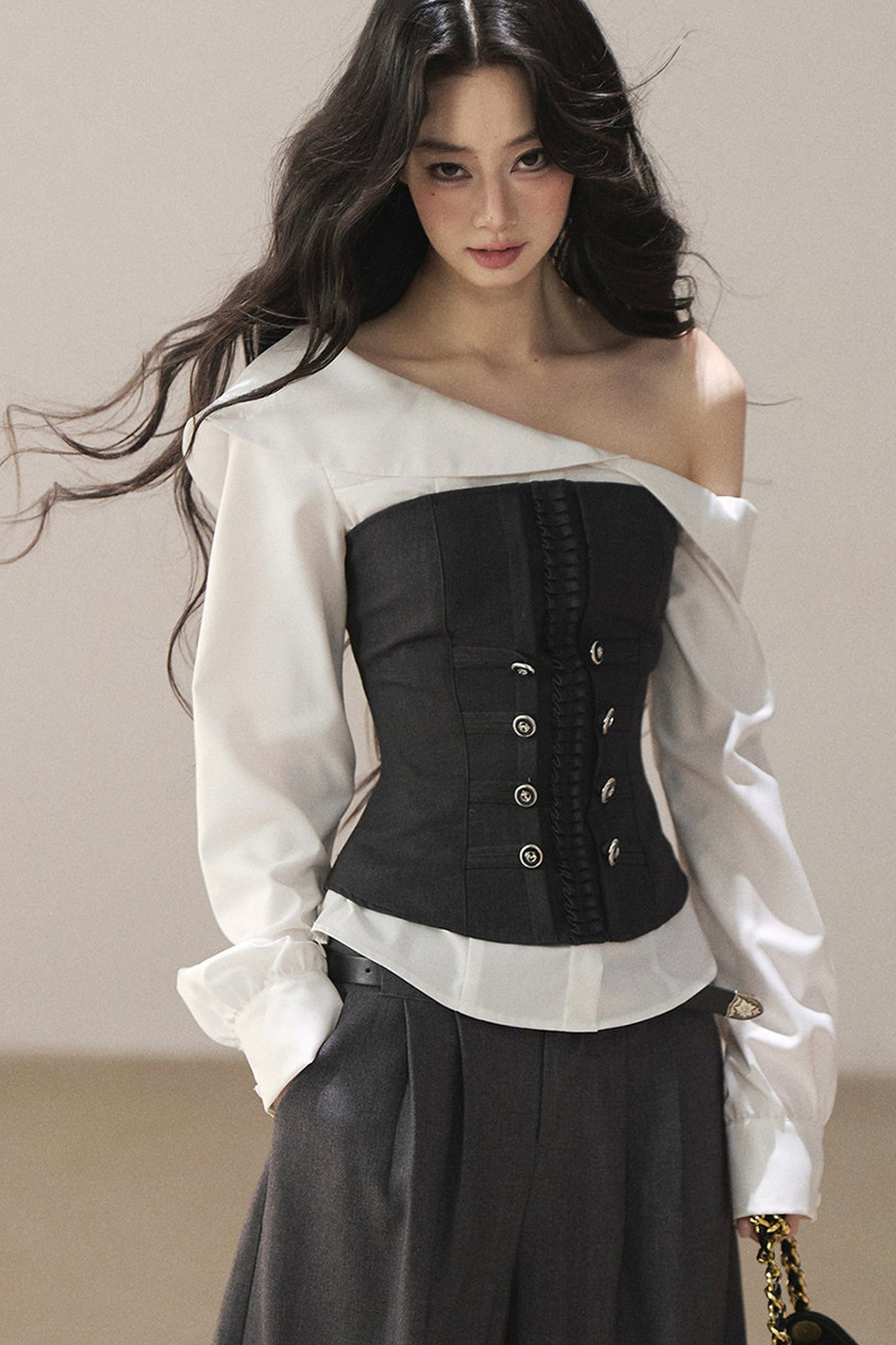 Sea Breeze Off-Shoulder Blouse Set