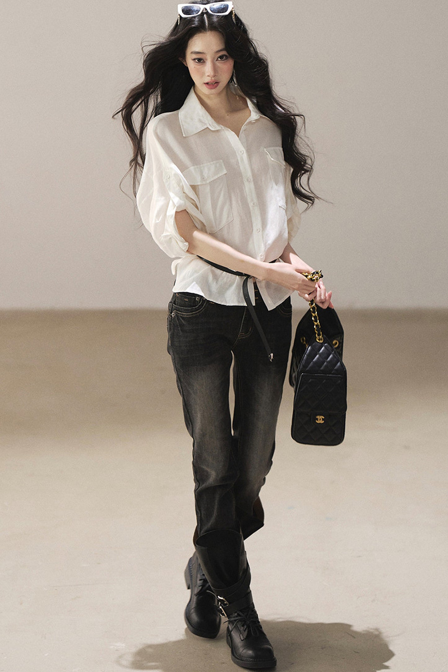 Retro Slim-Fit Denim Pants