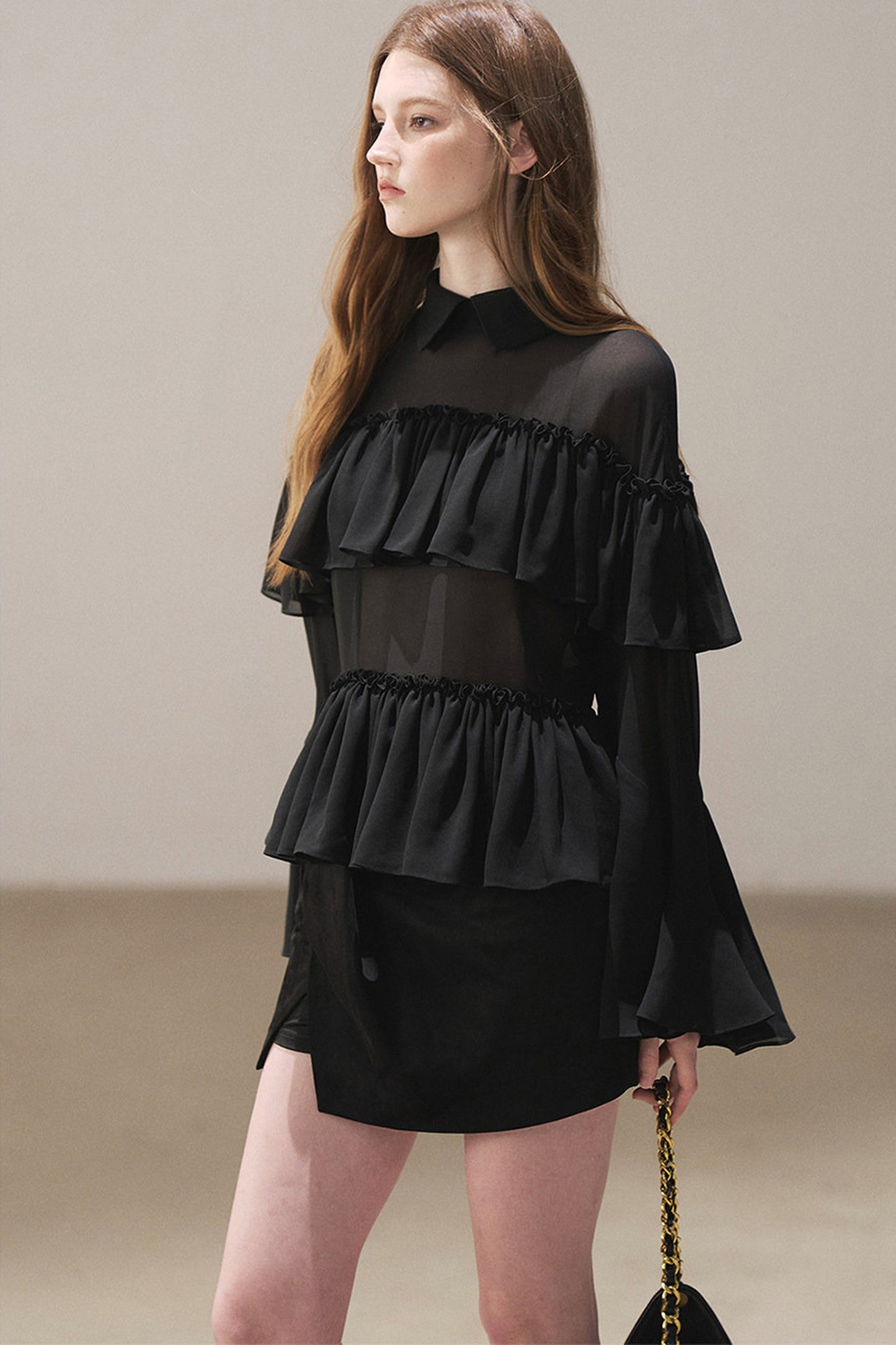Lace Autumn Slit Skirt