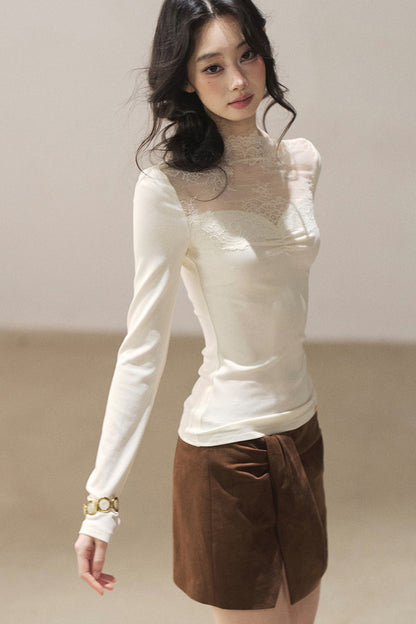 Lace Autumn Slit Skirt
