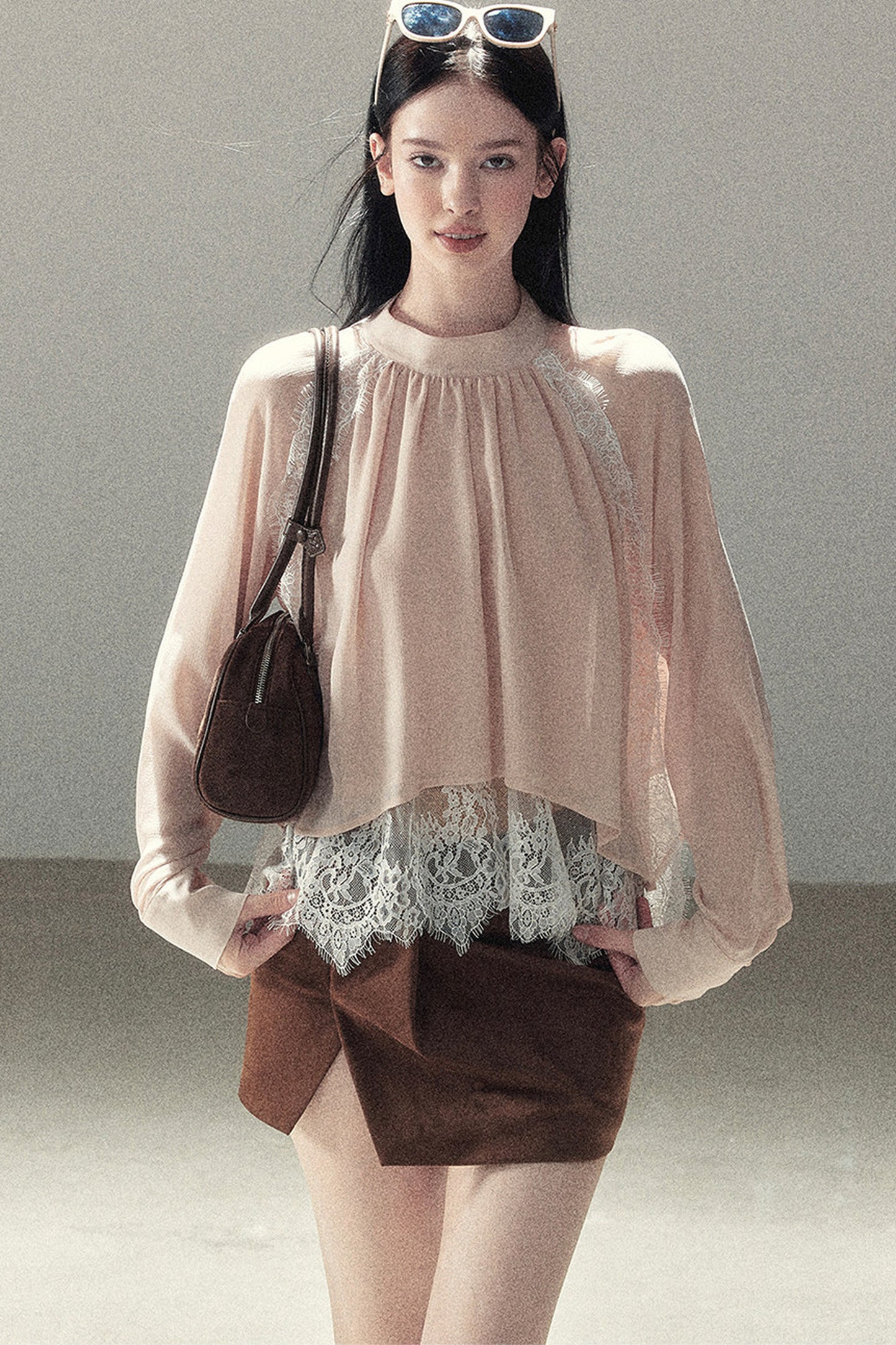 Lace Autumn Slit Skirt