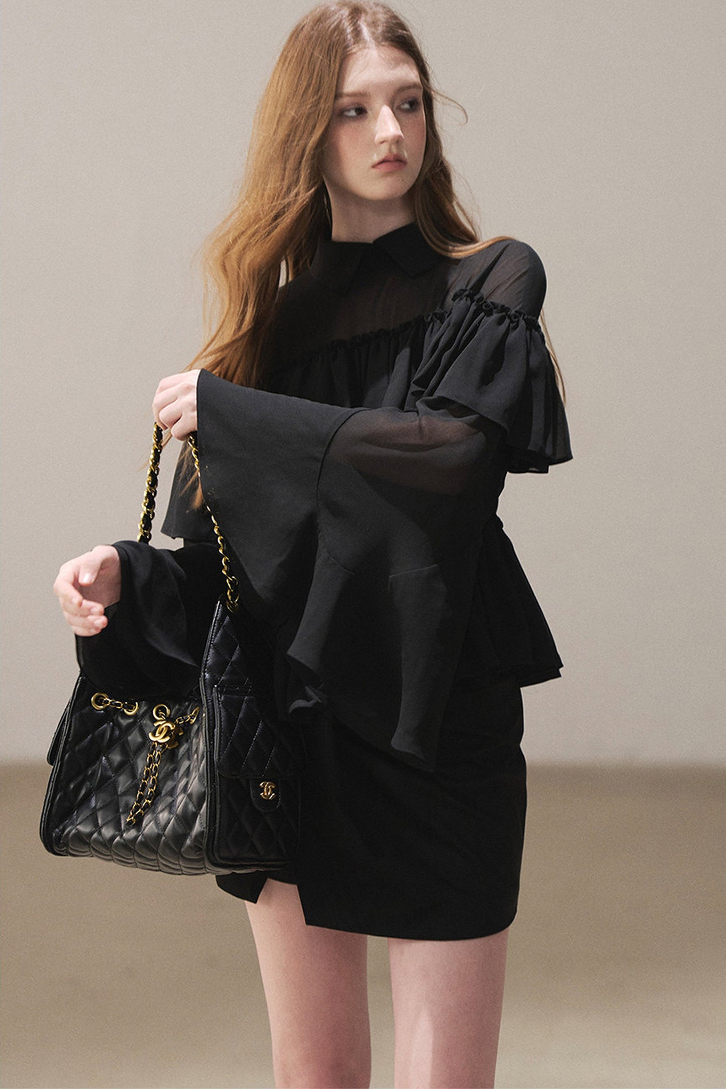 Lace Autumn Slit Skirt
