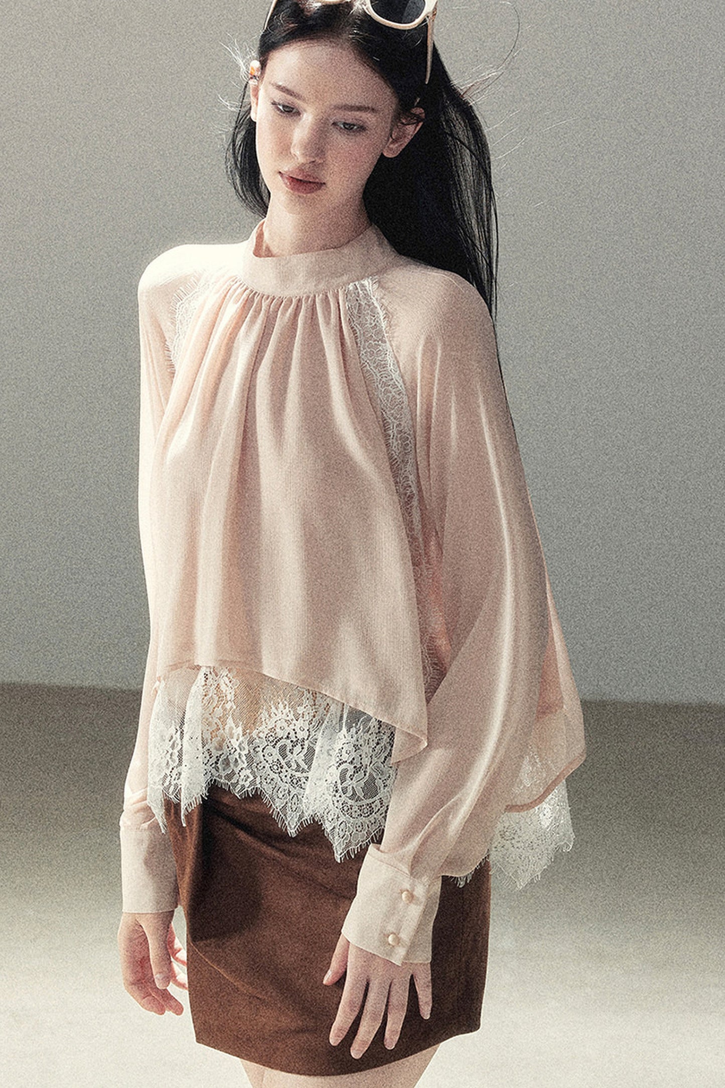 Lace Autumn Slit Skirt