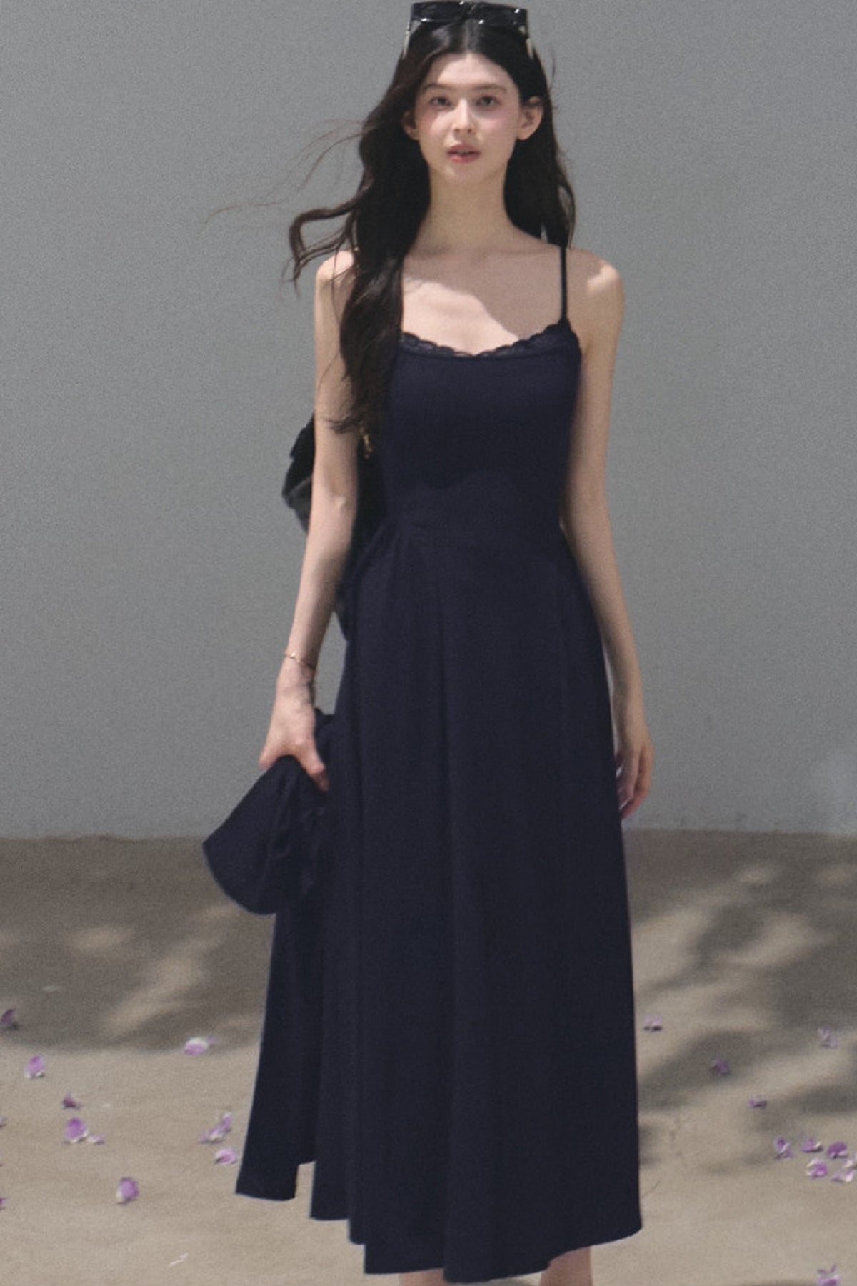 Lyocell Lace Cardigan and Suspender Dress Set