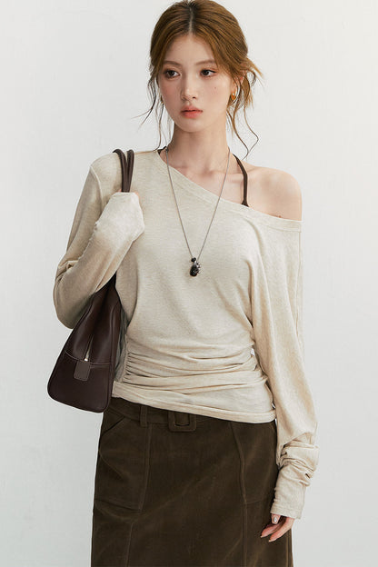 Simple and Elegant Off-Shoulder Top and Pants Set-Up