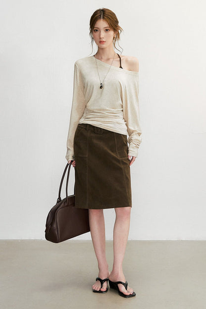 Simple and Elegant Off-Shoulder Top and Pants Set-Up