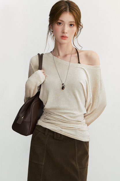 Simple and Elegant Off-Shoulder Top and Pants Set-Up
