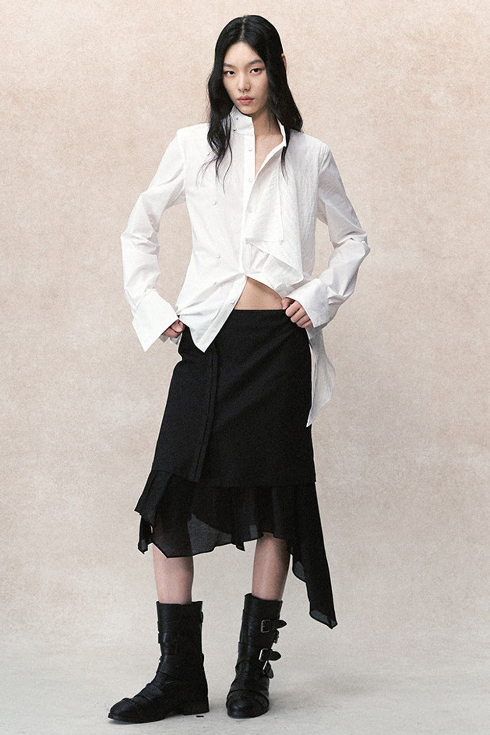 Detachable Ruffle Skirt and Trousers Set