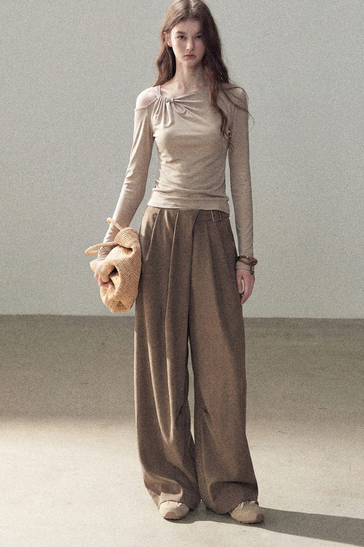 Long-Sleeve Off-Shoulder Top