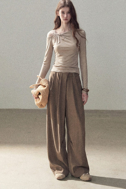 Long-Sleeve Off-Shoulder Top