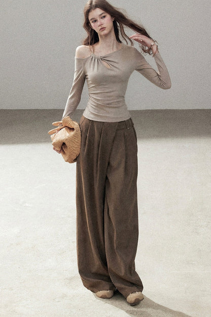 Long-Sleeve Off-Shoulder Top
