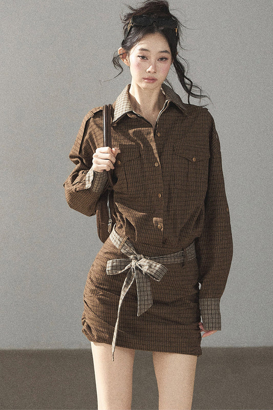Tree Check Shirt Dress